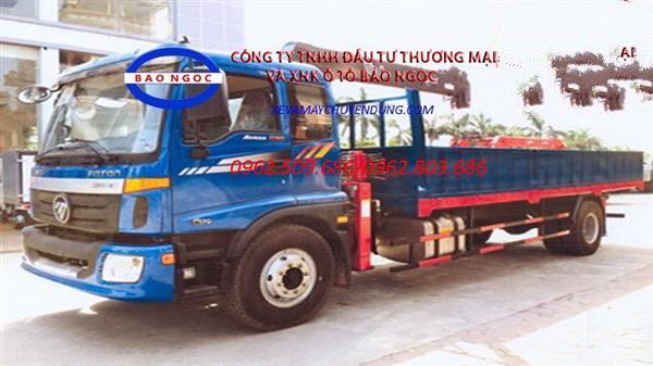 Xe tải thaco auman C160 gắn cẩu Atom 5 tấn 4 đốt
